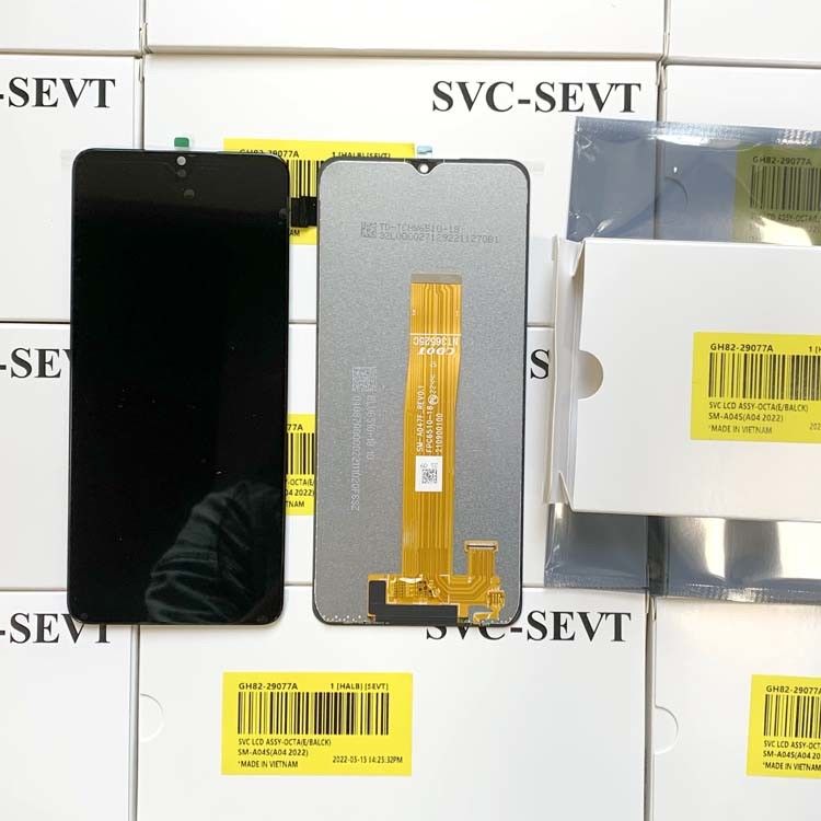 بيع بالجملة شاشة هاتف عالية الجودة لـ  A04S 100% حزمة خدمة أصلية LCD  A047 شاشة عرض محمولة Pantalla