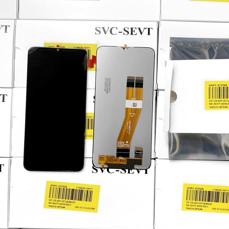 شاشة LCD الهاتفية الأصلية بنسبة 100% لمجموعة خدمة  A03S LCDS  A037 شاشة الهاتف عالية الجودة Pantalla