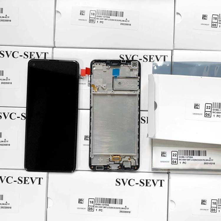 شاشة LCD A21S مع الإطار لـ  A21S حزمة خدمة جديدة أصلية شاشة LCDS  A217 شاشة شاشة الهاتف المحمول Pantalla
