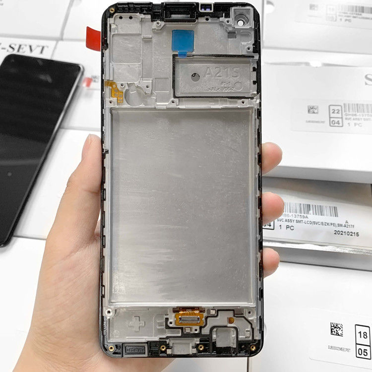 شاشة LCD A21S مع الإطار لـ  A21S حزمة خدمة جديدة أصلية شاشة LCDS  A217 شاشة شاشة الهاتف المحمول Pantalla