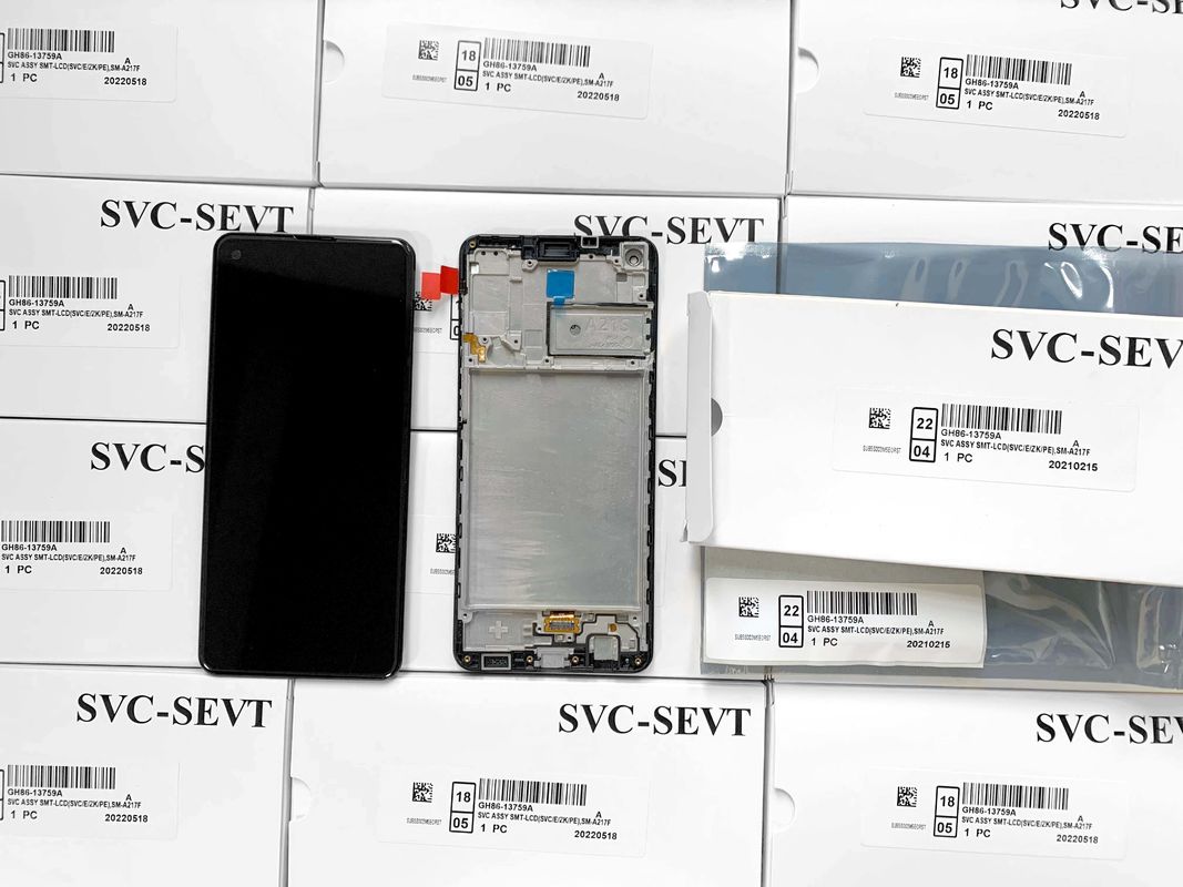 شاشة LCD A21S مع الإطار لـ  A21S حزمة خدمة جديدة أصلية شاشة LCDS  A217 شاشة شاشة الهاتف المحمول Pantalla
