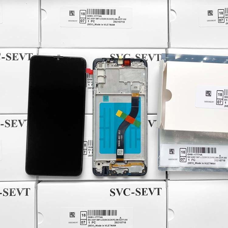A20S LCD lcd + Frame لـ  A20S حزمة الخدمة الأصلية LCDS Display  A207 شاشة الهاتف المحمول Pantalla