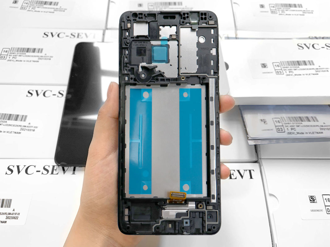 A013 شاشة LCD مع إطار لـ  A013 حزمة خدمة أصلية LCDS  A01 Core شاشة الهاتف المحمول Pantalla