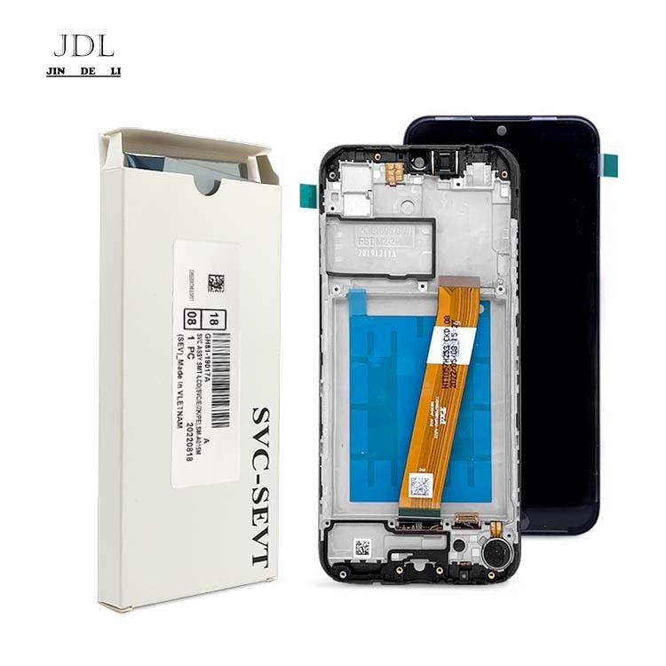 A01 شاشة LCD شاشة LCD مع الإطار لـ  A01 حزمة الخدمة بالجملة LCDS  A105 الهاتف الأصلي Pantalla