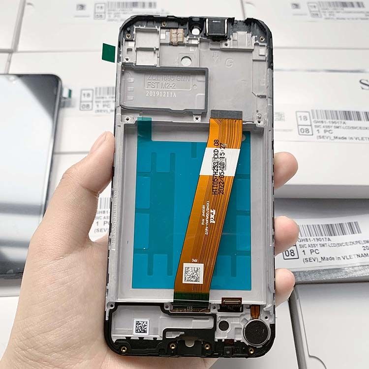 A01 شاشة LCD شاشة LCD مع الإطار لـ  A01 حزمة الخدمة بالجملة LCDS  A105 الهاتف الأصلي Pantalla