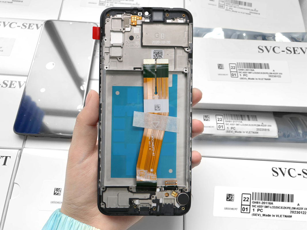 بيع بالجملة A02S LCD lcd مع الإطار لـ  A02S مصنع شاشة لمس شاشة عرض  A025 حزمة خدمة LCDS بنطال