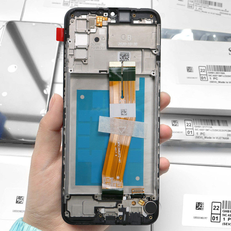 بيع بالجملة A02S LCD lcd مع الإطار لـ  A02S مصنع شاشة لمس شاشة عرض  A025 حزمة خدمة LCDS بنطال