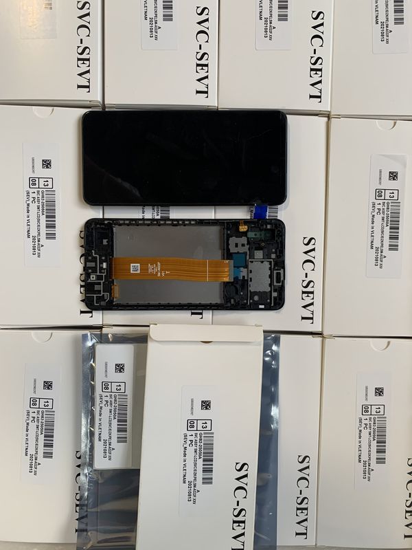 شاشة LCD A02 مع إطار لـ  A022 شاشة لمسة أصلية رقمية Pantalla  A02 حزمة خدمة LCDS