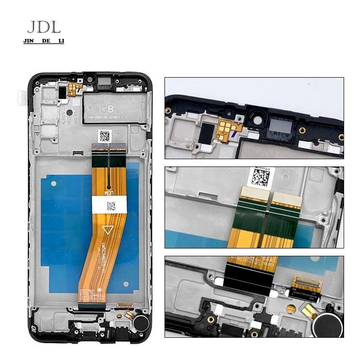 حزمة خدمة A03S الأصلية LCD مع الإطار لجهاز  a03s شاشة شاشة الهاتف المحمول  A037 Pantalla عالية الجودة