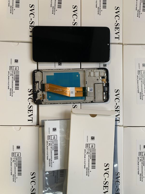 حزمة خدمة A03S الأصلية LCD مع الإطار لجهاز  a03s شاشة شاشة الهاتف المحمول  A037 Pantalla عالية الجودة