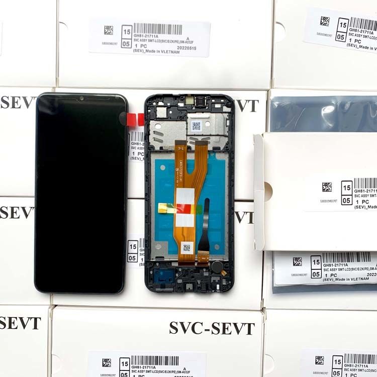 A03 أساسي شاشة LCD مع الإطار لسامسونج a03 أساسي حزمة الخدمة الأصلية LCDS غالاكسي A032 الهاتف المحمول Pantalla