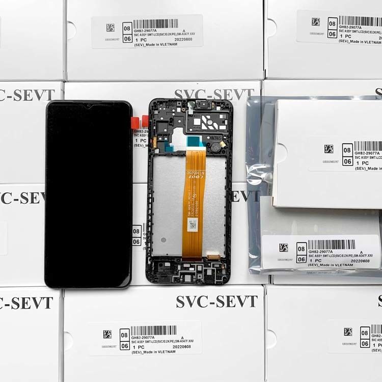 A04S LCD Lcd With Frame For  a04s حزمة خدمة أصلية LCDS  A047 شاشة شاشة الهاتف المحمول Pantalla