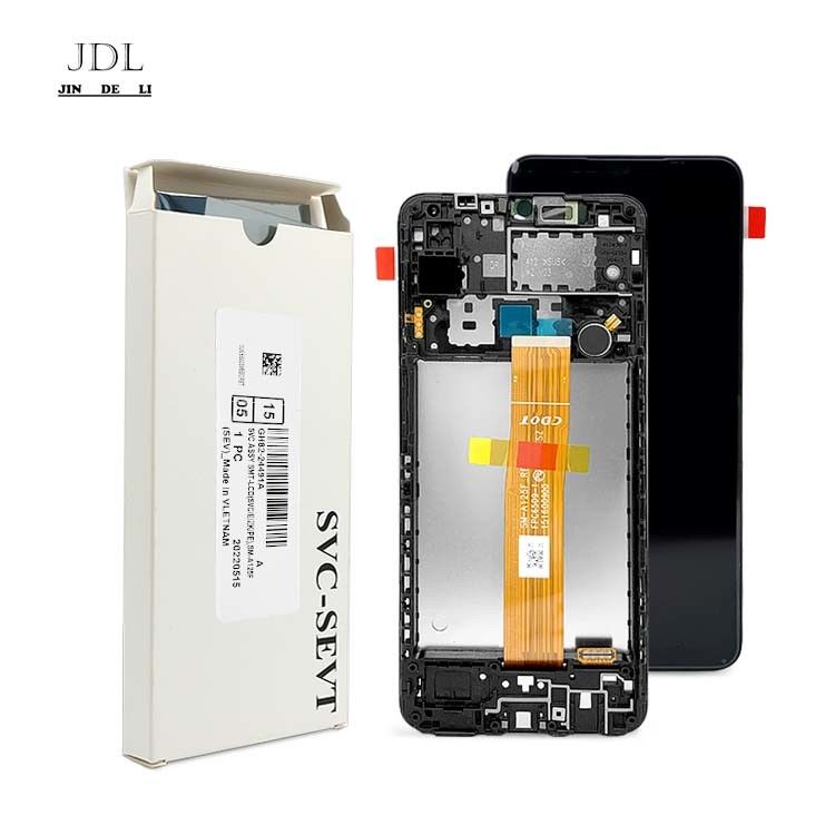 A125 LCD الأصلي Panatlla مع الإطار لـ  a125 حزمة الخدمة شاشة LCDS  A125 الهاتف المحمول شاشة لمس