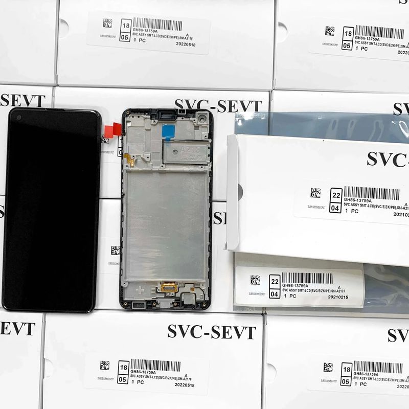 نوع العنصر حزمة خدمة أصلية LCD بدون إطار لشاشة لمس  A21s SM-A217