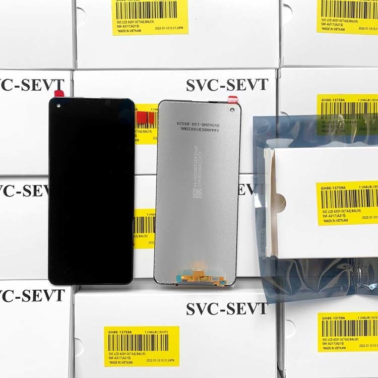 نوع العنصر حزمة خدمة أصلية LCD بدون إطار لشاشة لمس  A21s SM-A217