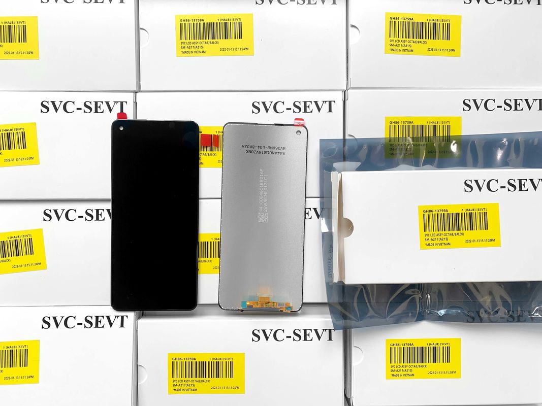 نوع العنصر حزمة خدمة أصلية LCD بدون إطار لشاشة لمس  A21s SM-A217