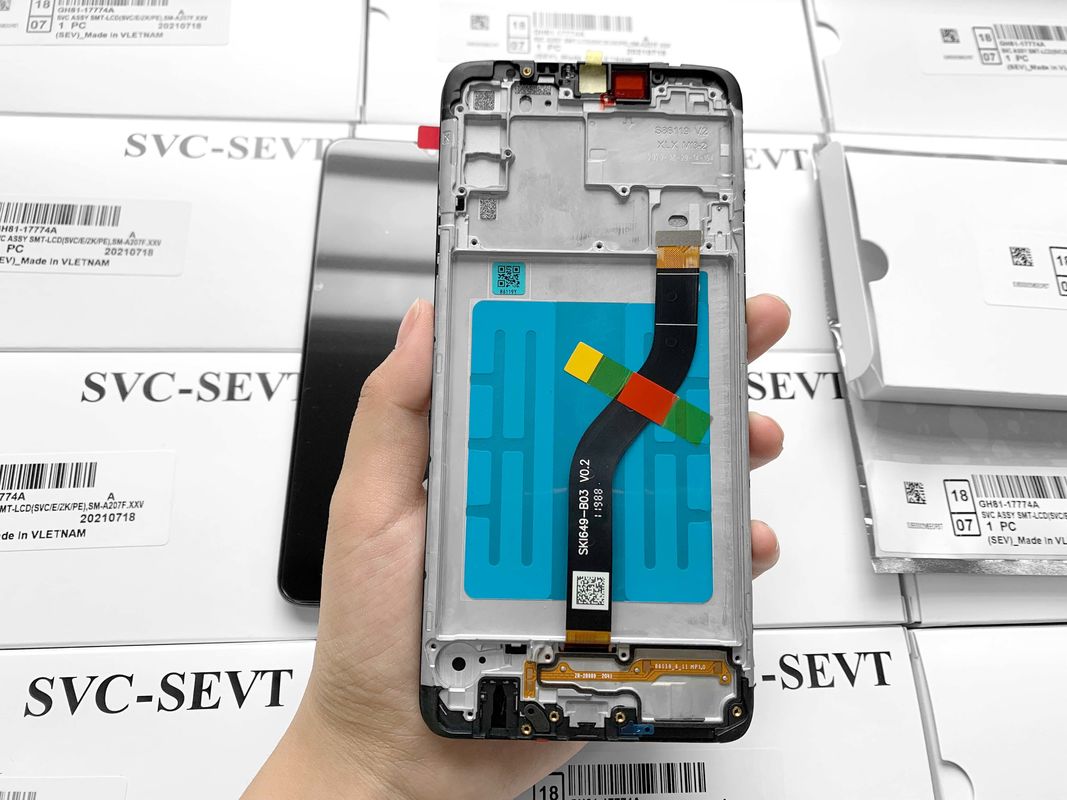 التعبئة الخدمة كيس مضاد للستاتيكية حزمة رغوة مربع كرتون لسامسونج A207 شاشة LCD