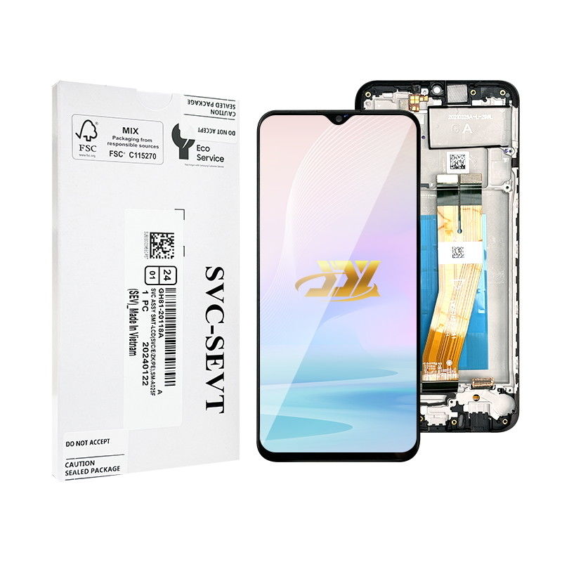 100٪ اختبار QC A02S LCD استبدال كيس مكافحة الستاتيكية حزمة شاشة LCD المحمولة سوداء