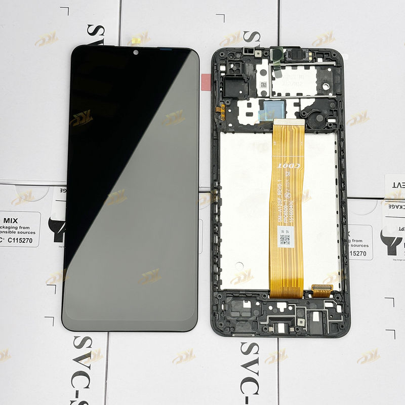 A125 LCD الأصلي Panatlla مع الإطار لـ  a125 حزمة الخدمة شاشة LCDS  A125 الهاتف المحمول شاشة لمس