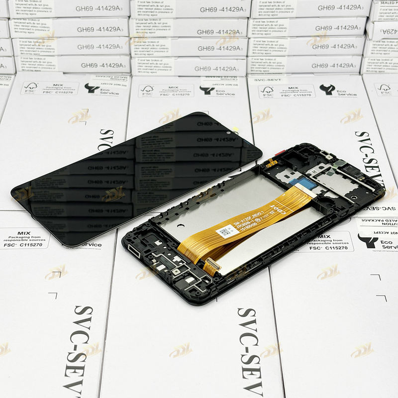 A125 LCD الأصلي Panatlla مع الإطار لـ  a125 حزمة الخدمة شاشة LCDS  A125 الهاتف المحمول شاشة لمس