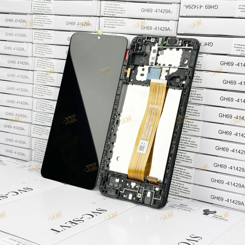 A125 LCD الأصلي Panatlla مع الإطار لـ  a125 حزمة الخدمة شاشة LCDS  A125 الهاتف المحمول شاشة لمس