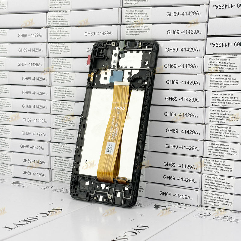 A125 LCD الأصلي Panatlla مع الإطار لـ  a125 حزمة الخدمة شاشة LCDS  A125 الهاتف المحمول شاشة لمس
